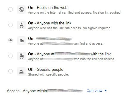 general-level-of-access-google-site