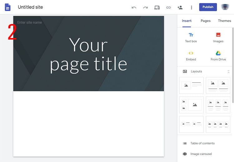Google Sites Introduction And Basic Options