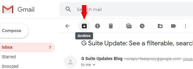Archive email gmail