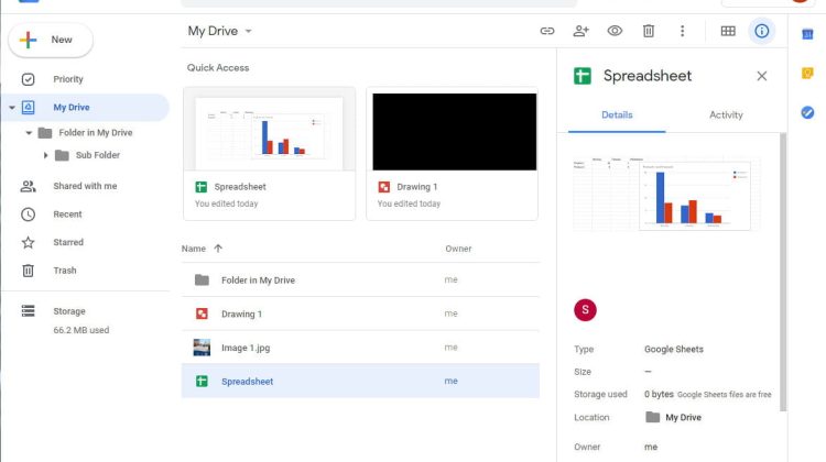 Google Drive interface all