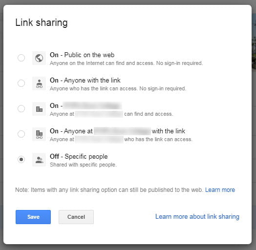 link sharing advanced options google drive