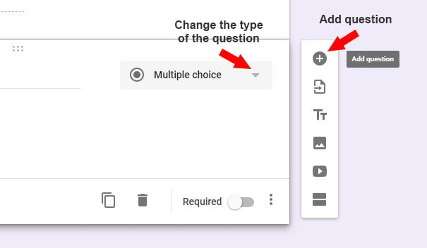 add and change question Google Forms