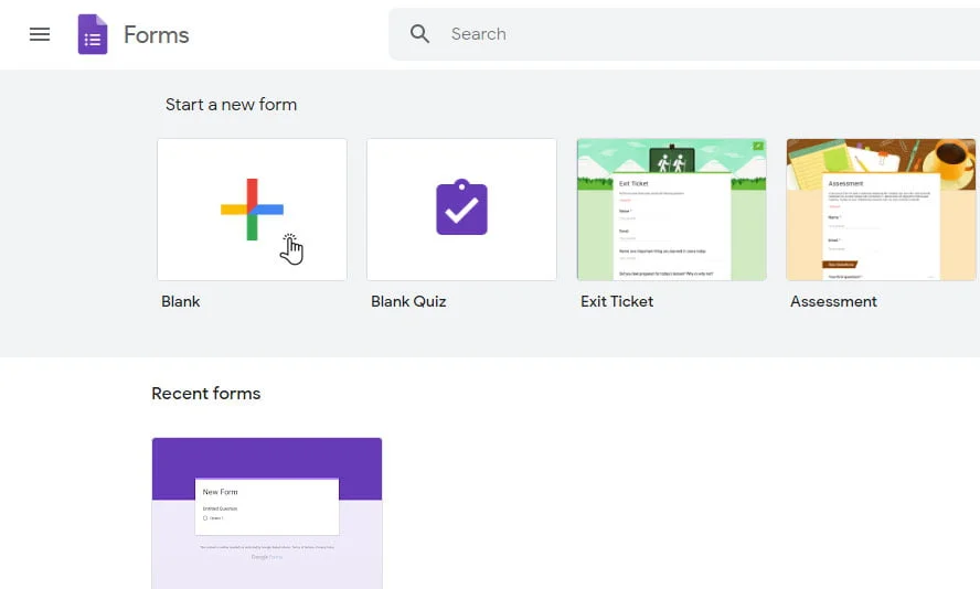 create google form Google Forms app