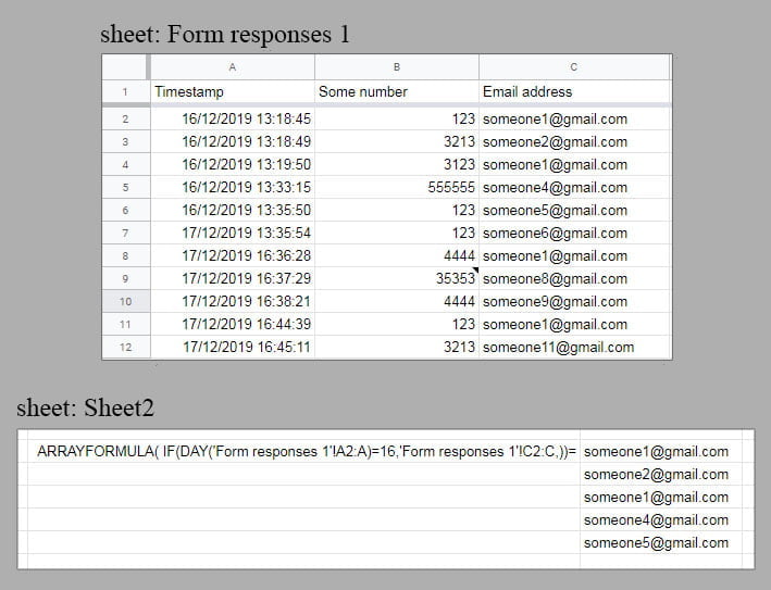 arrayformula with IF function