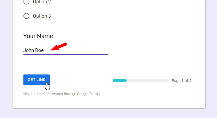 get pre-filled link Google Forms