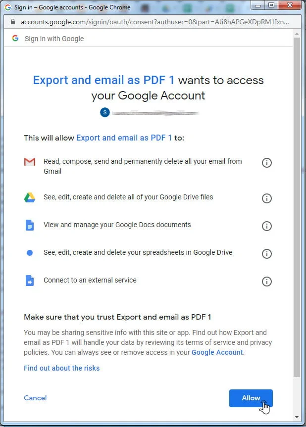 Allow-app-to-access-your-account-Google-Script