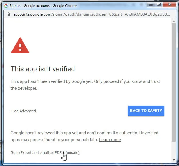 access-unsafe-app-isn't-verified-warning
