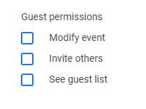 guest permissions google calendar event