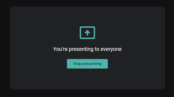 stop presenting google meet