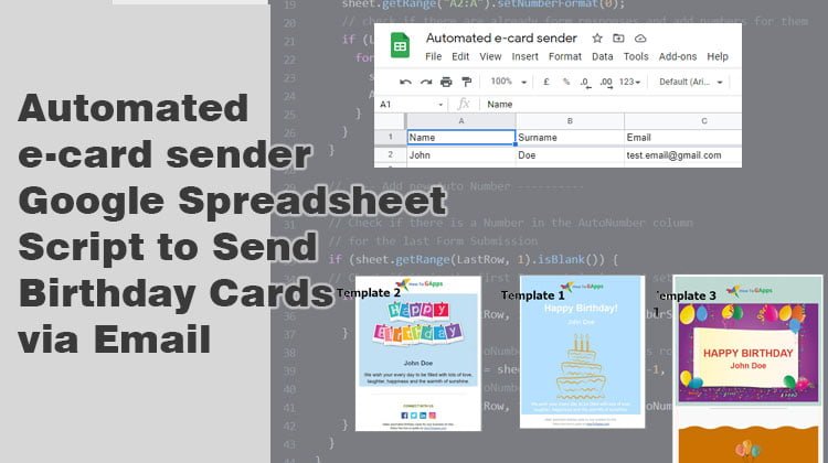 Automated e-card sender – Google Spreadsheet Script to Send Birthday Cards via Email