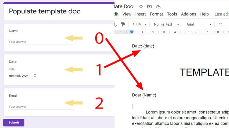 form questions to google docs