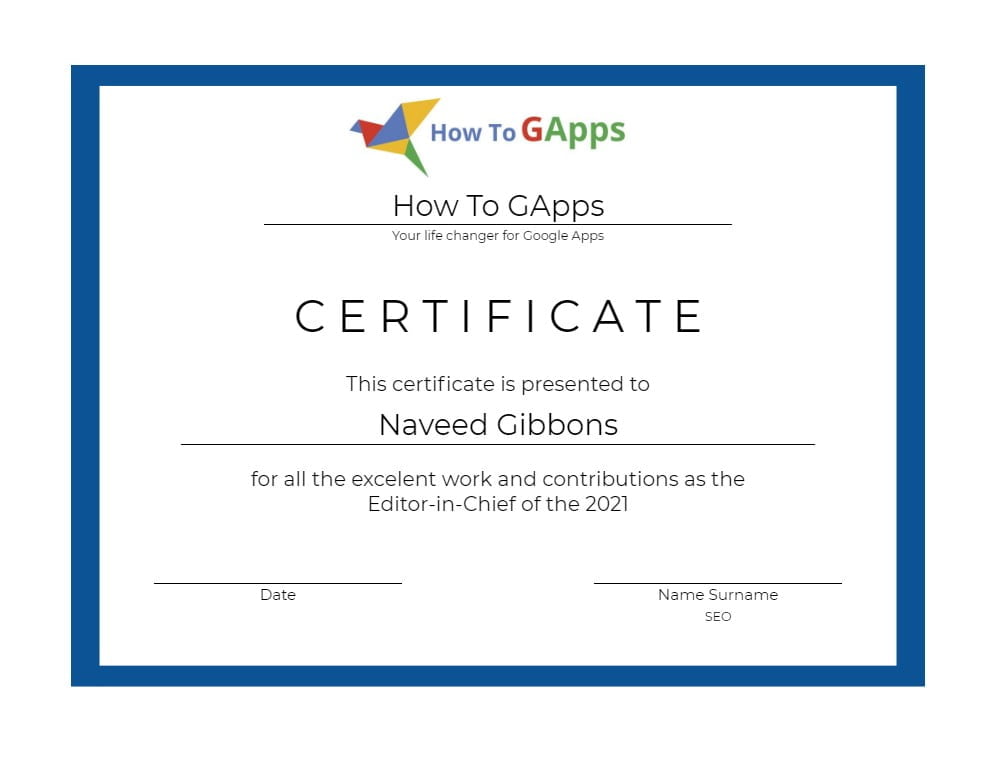 Google Sheets Free Certificate Templates + Print Merge Script (email